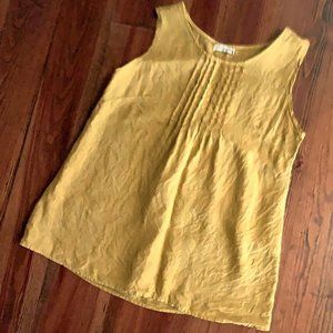 Laura Bianchi 100% Linen Sleeveless Tank Top